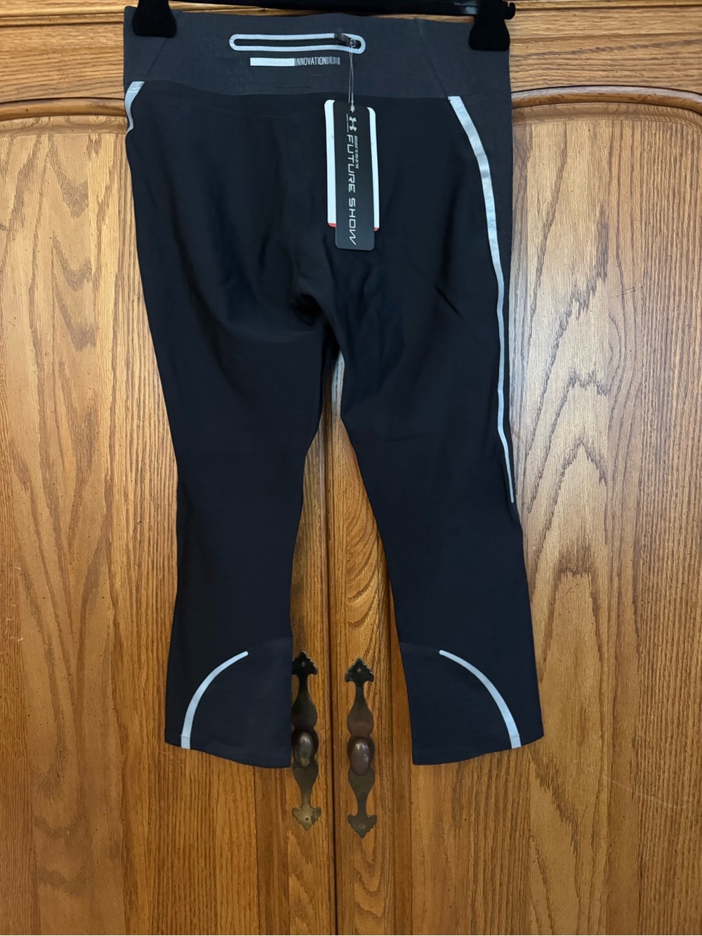 Under Armour Black Track Pants with Reflective Trim